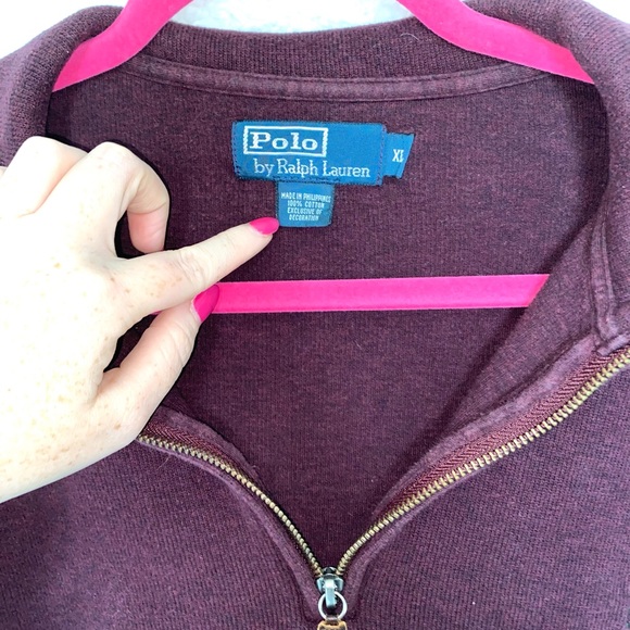 Vintage Polo by Ralph Lauren Quarter Zip Sweater - Picture 2 of 4